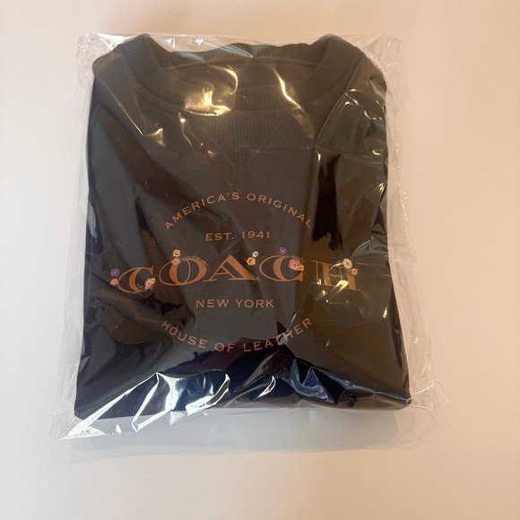 Coach Black Embroidered Floral Sweatshirt Women’s Small Pullover - Picture 10 of 10